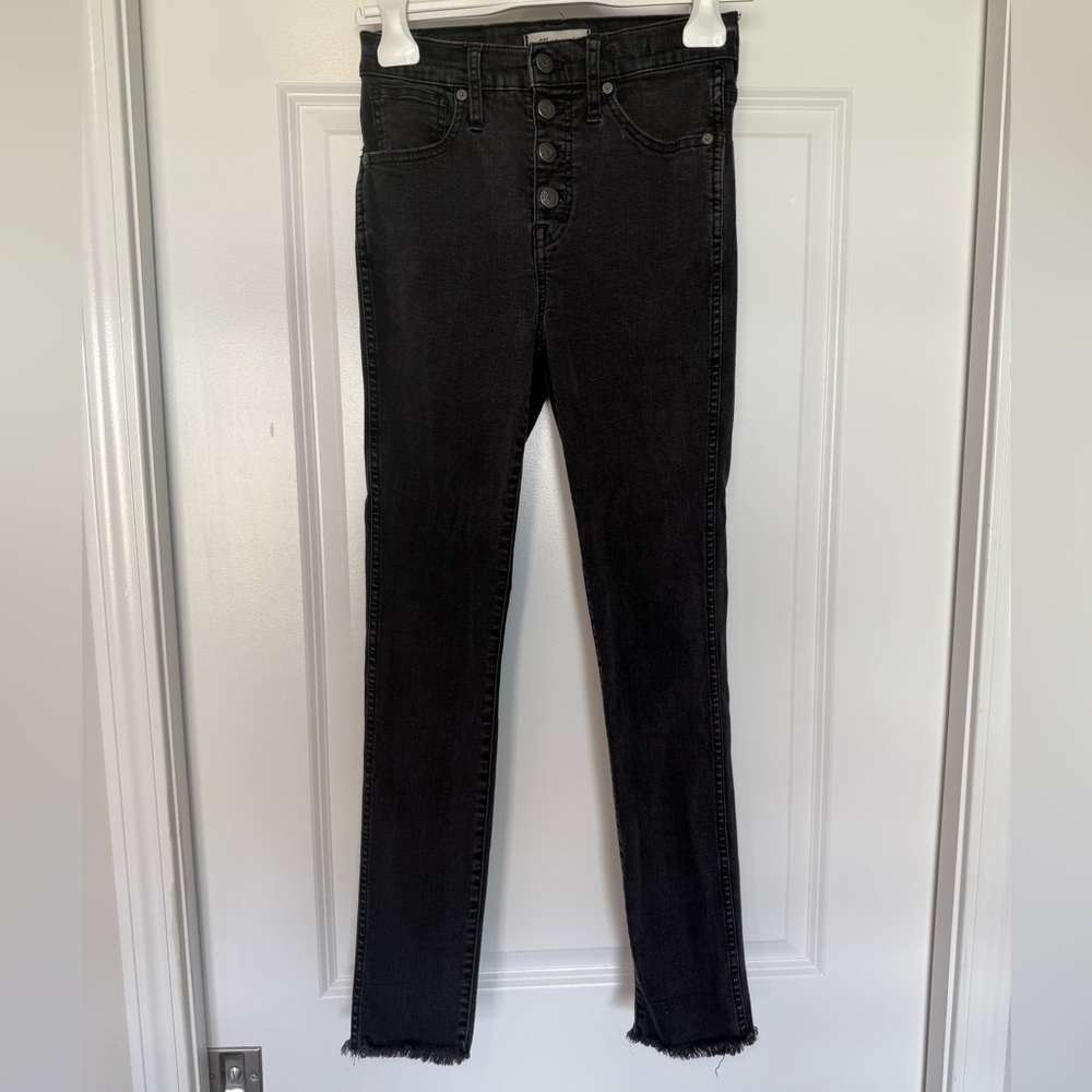 Madewell High Rise Black Skinny Jeans